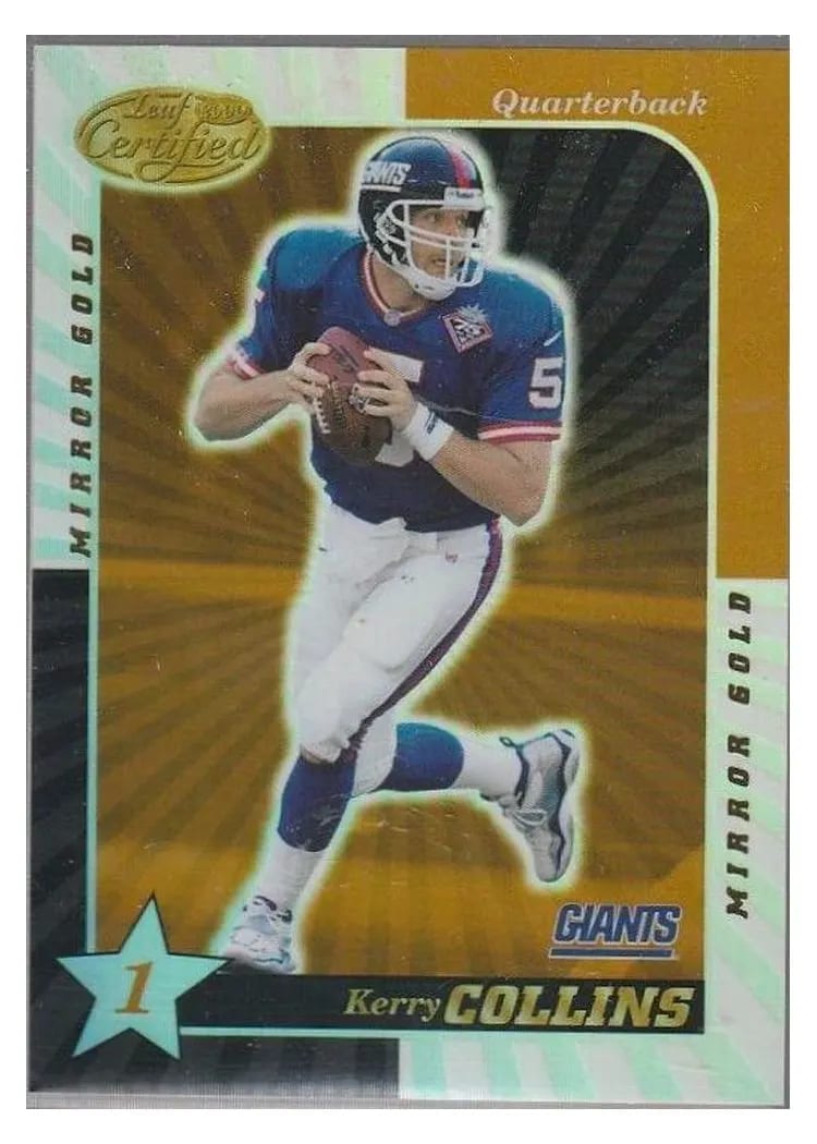 2000 Leaf Certified Kerry Collins 1 Star Mirror Gold #62 card