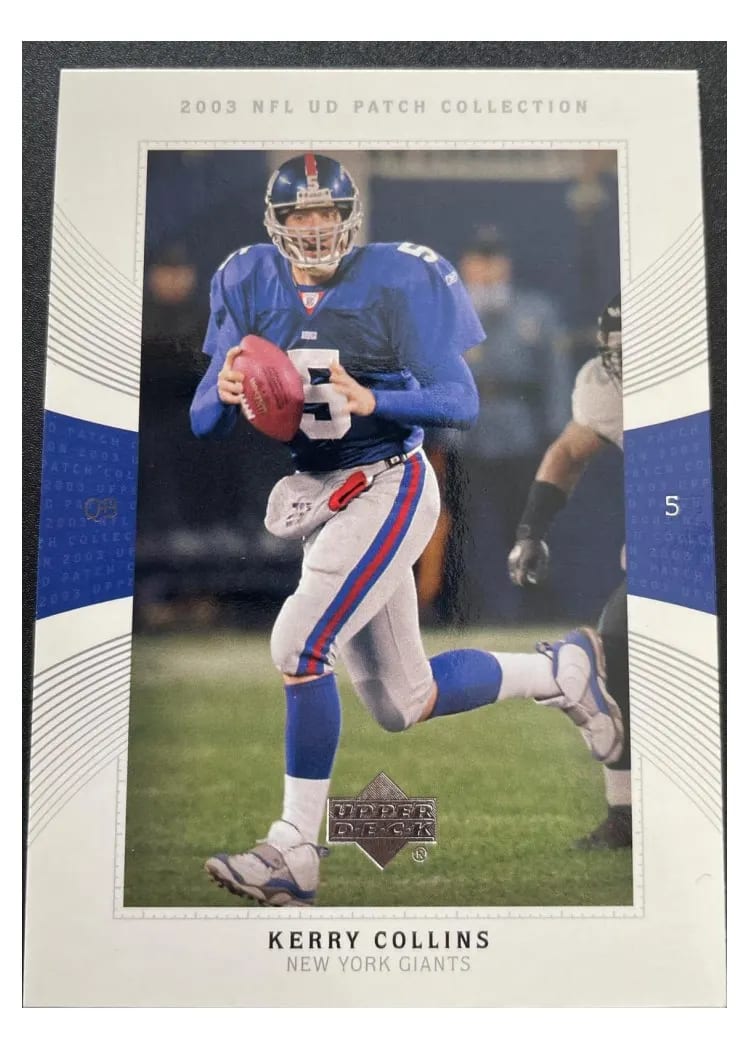2003 Upper Deck Patch Collection Kerry Collins #78 card