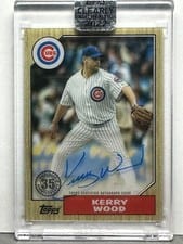 2022 Topps Clearly Authentic 1987 Topps Baseball Autographs Kerry Wood #87TBA-KW card