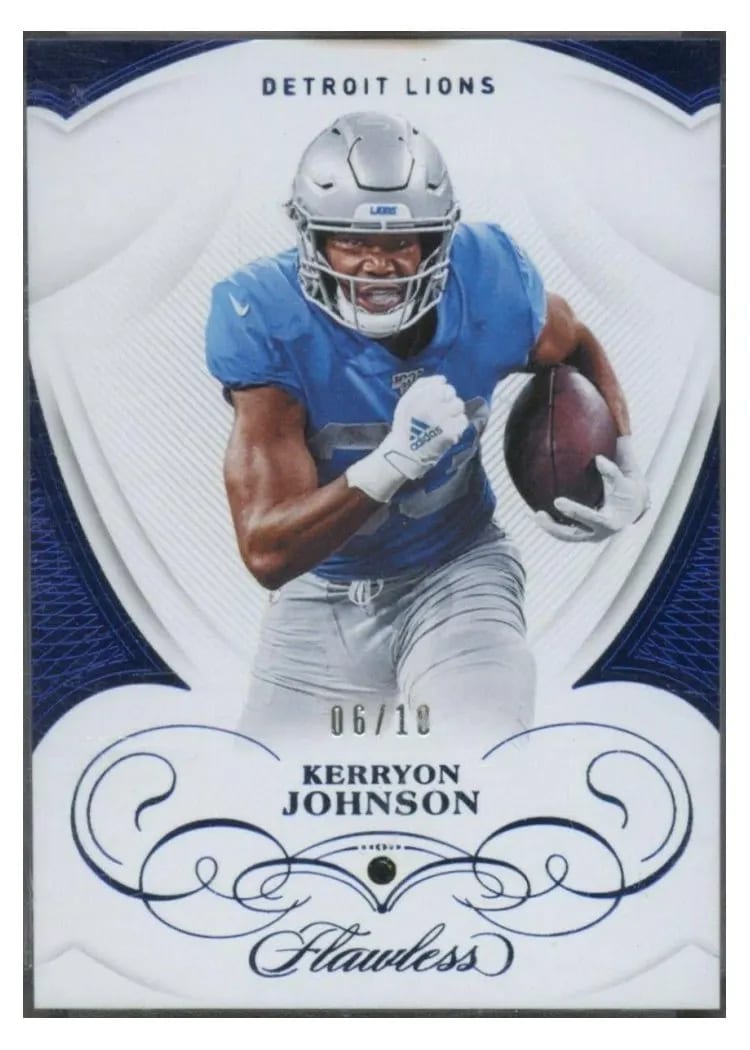 2019 Panini Flawless Base Ruby Kerryon Johnson Sapphire #24 card