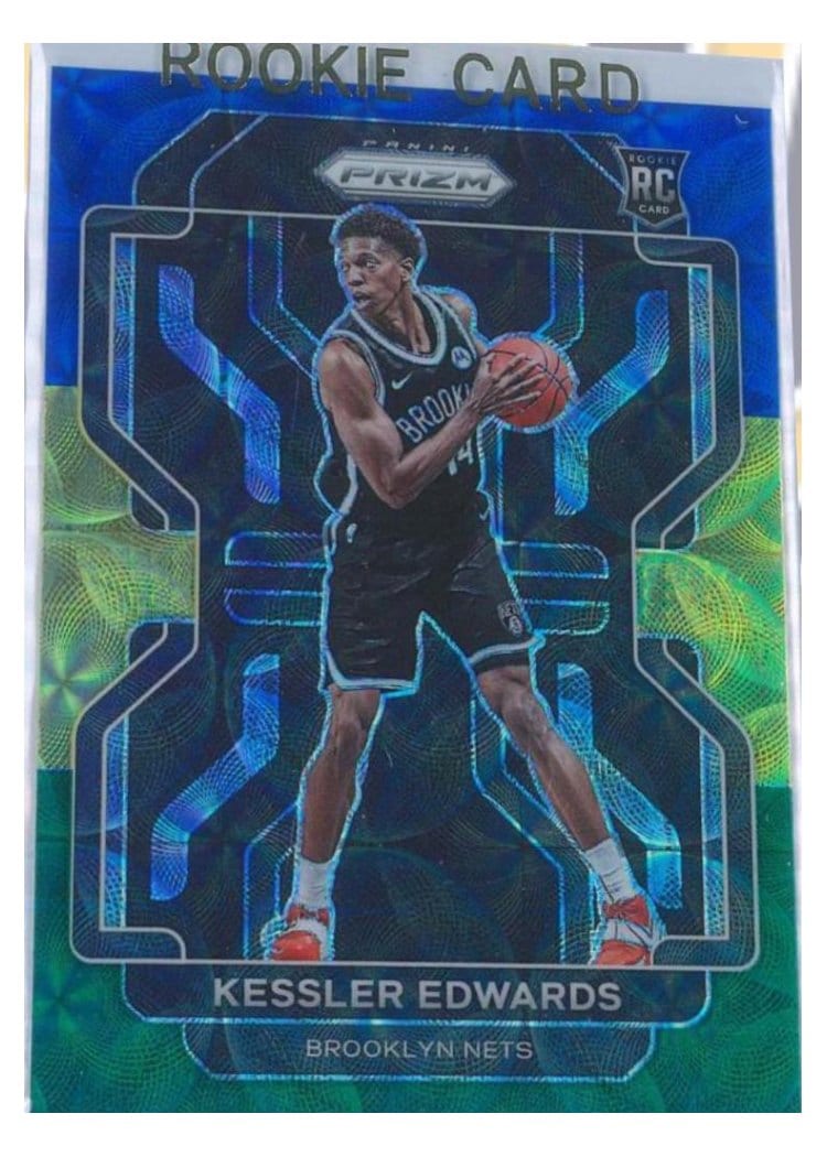 2021-22 Panini Prizm Base Set Kessler Edwards Blue Choice Prizm #284 card