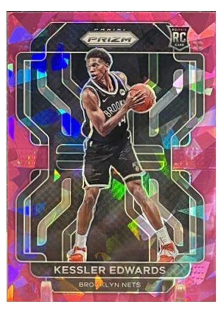 2021-22 Panini Prizm Base Set Kessler Edwards Pink Ice Prizm #284 card