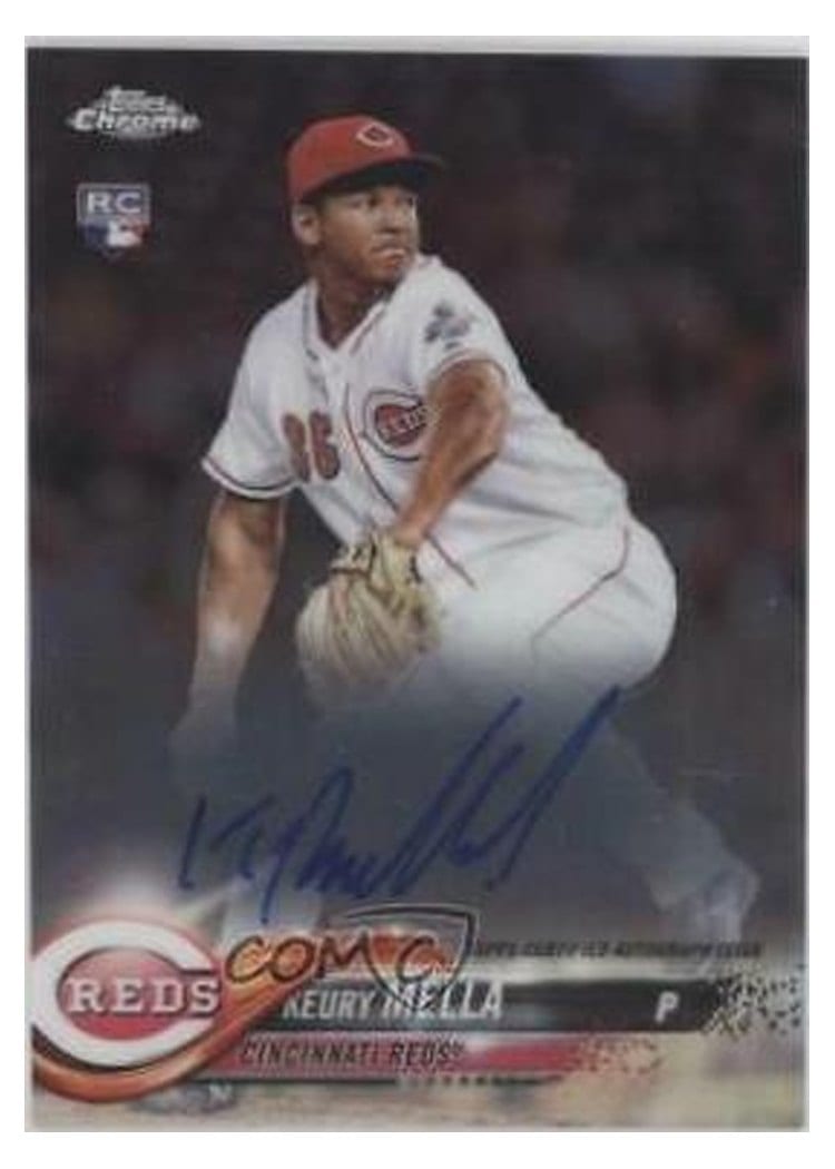 2018 Topps Chrome Rookie Autographs Keury Mella #RA-KM card