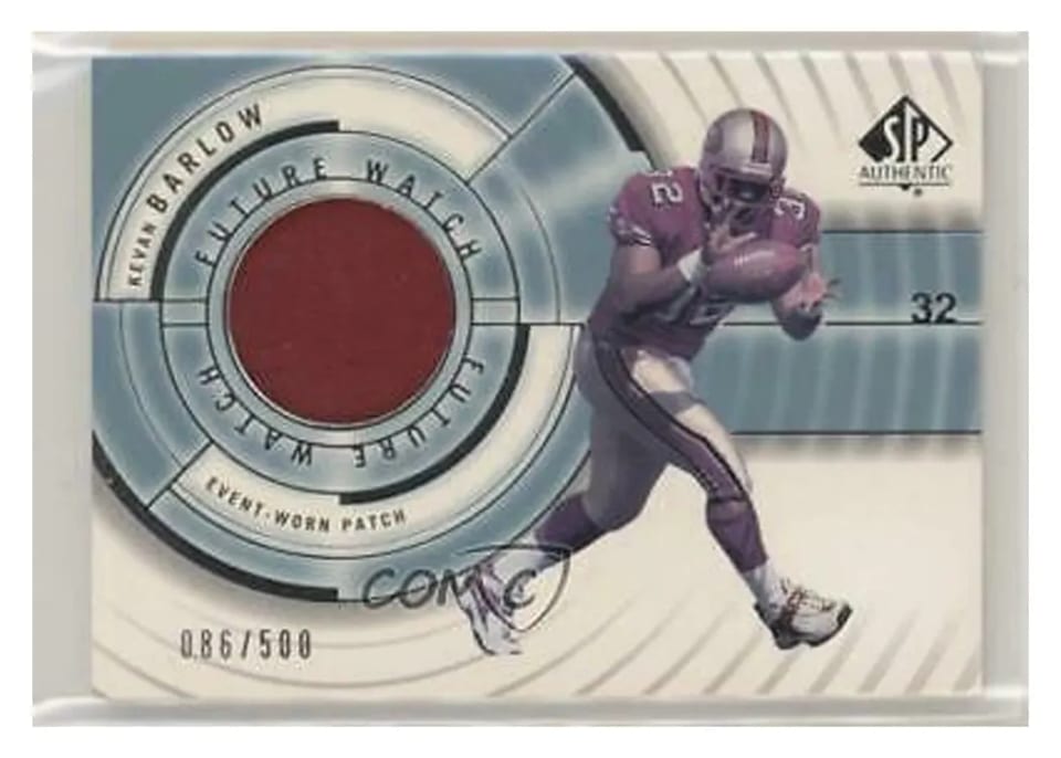 2001 SP Authentic Kevan Barlow #106 card