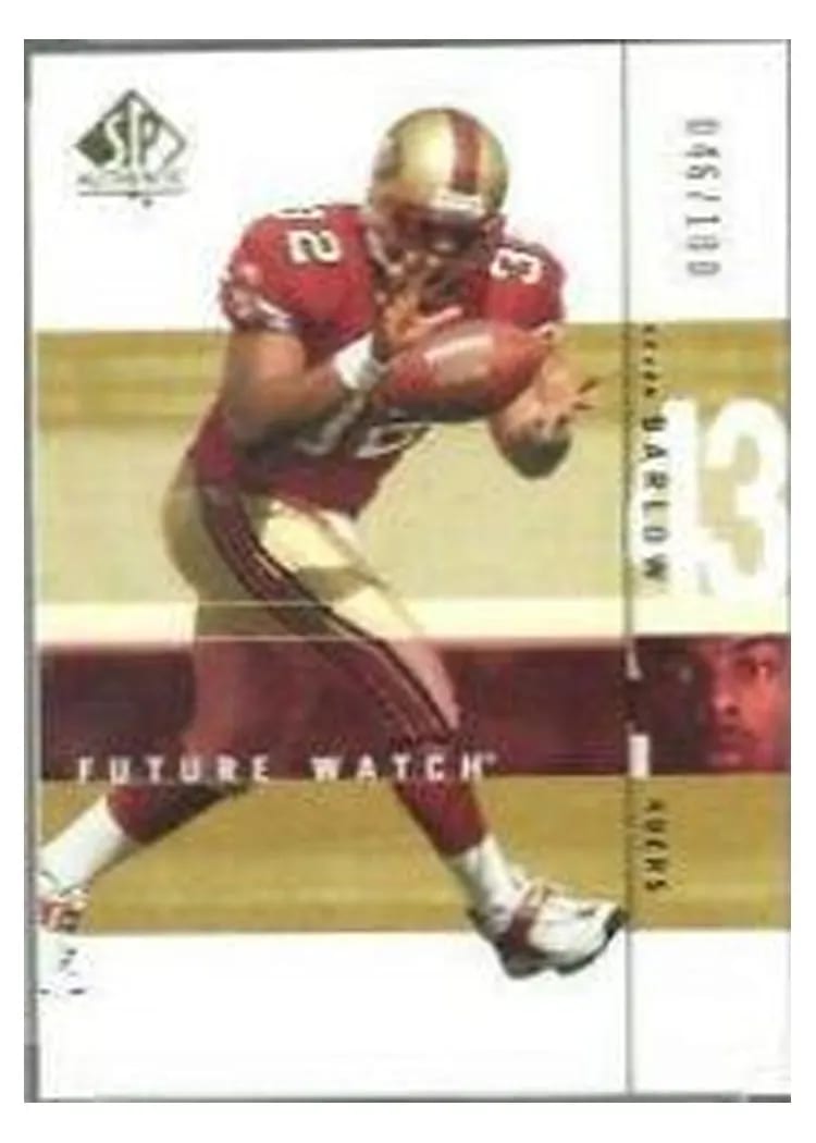 2001 SP Authentic Kevan Barlow #106 card