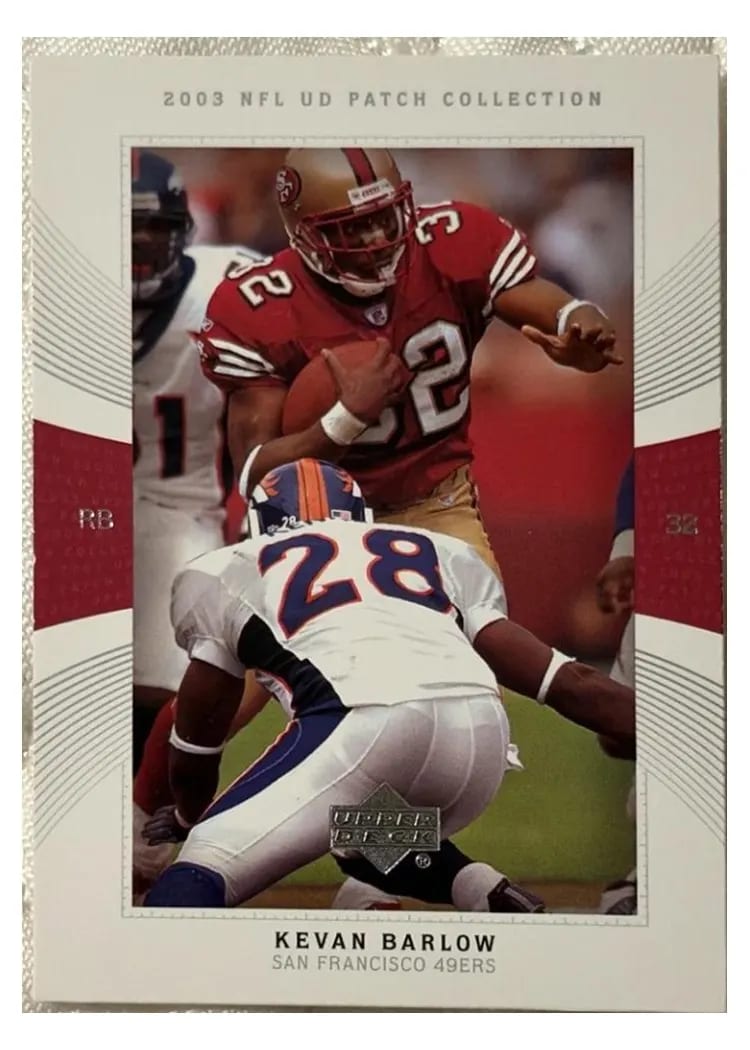 2003 Upper Deck Patch Collection Kevan Barlow #49 card