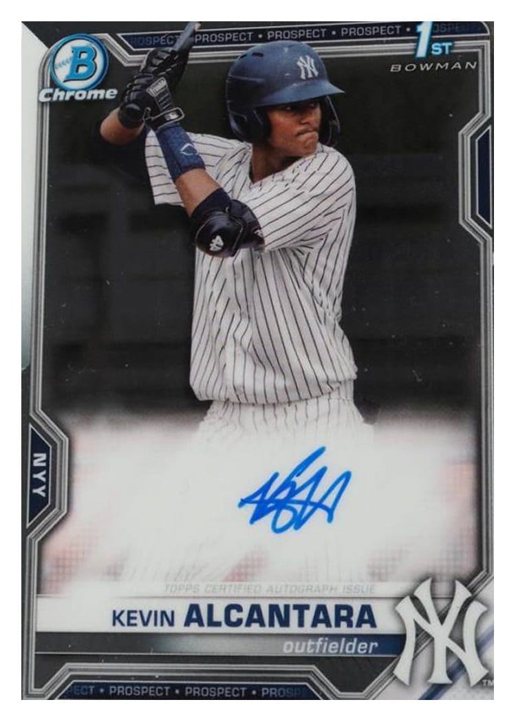 2021 Bowman Chrome Prospect Autographs Kevin Alcantara #CPA-KA card