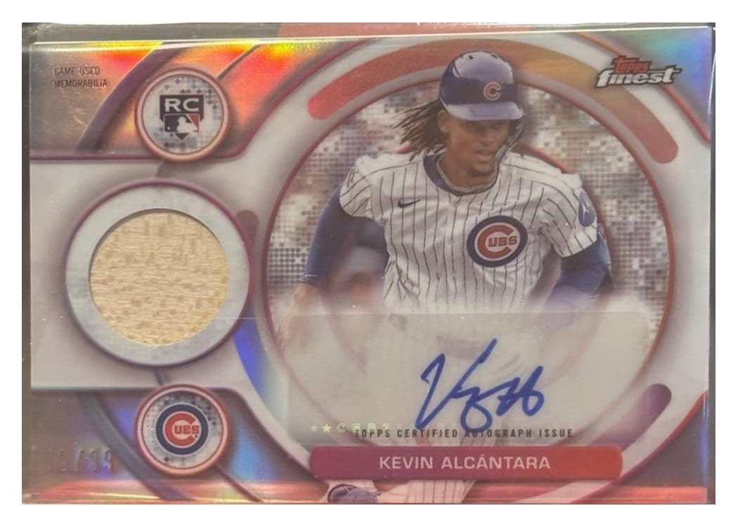 2025 Finest Rookie Autograph Relics Kevin Alcántara #RAJR-KA card