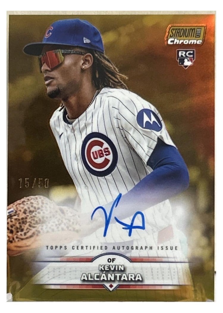 2025 Stadium Club Chrome Autographs Kevin Alcántara #SCCA-KA card