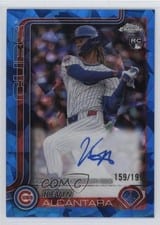 2025 Topps Chrome Sapphire Rookie Autographs Sapphire Kevin Alcántara #RA-KA card