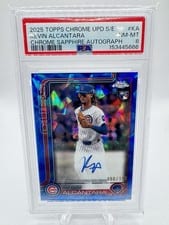2025 Topps Chrome Update Sapphire Chrome Sapphire Autographs Kevin Alcántara #USA-KA card