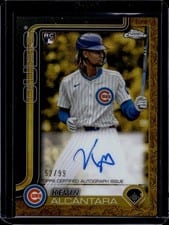 2025 Topps Gilded Collection Chrome Gold Autographs Kevin Alcántara #CGA-KA card