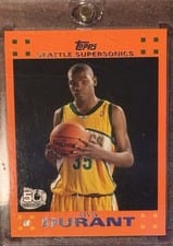 2007 Topps Rookie Card Kevin Durant Orange #2 card