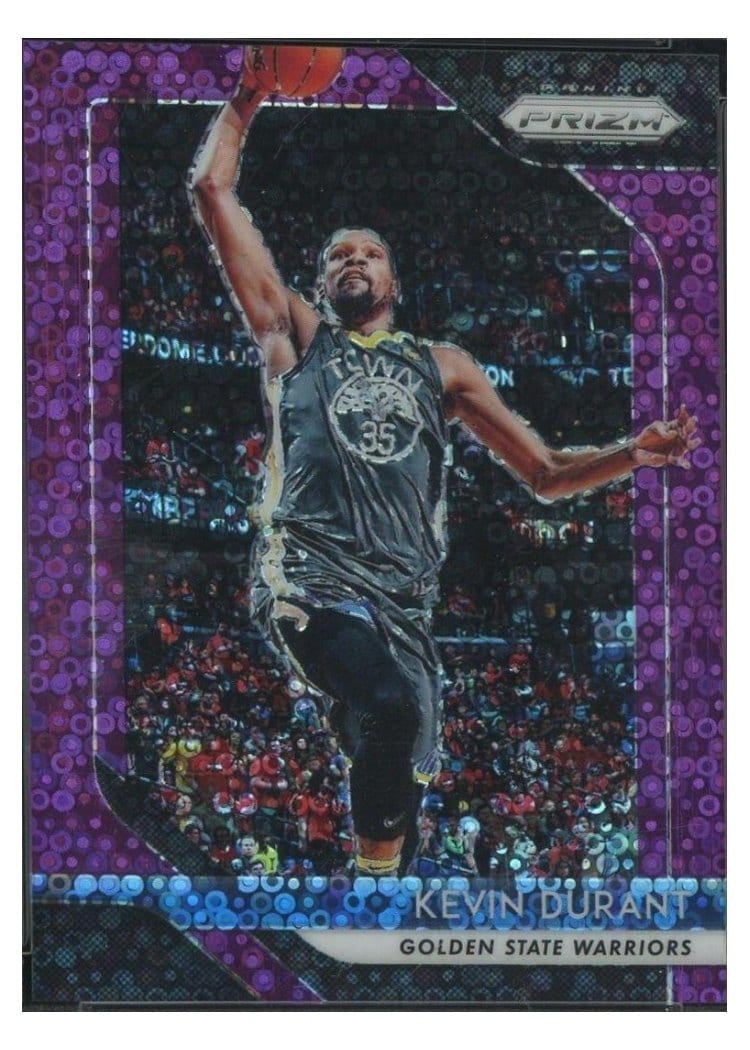 2018-19 Panini Prizm Base Set Kevin Durant Fast Break Prizm Purple #252 card