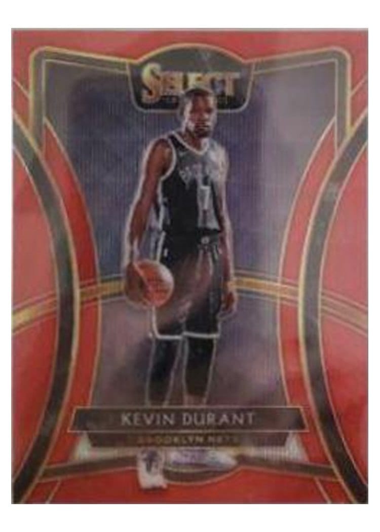 2019-20 Panini Select Base Set Kevin Durant Red Wave #191 card