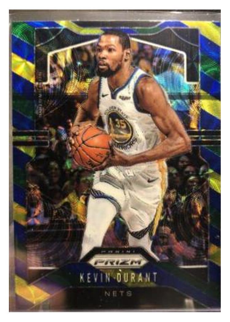 2019 Panini Prizm Kevin Durant Blue Prizm #210 card