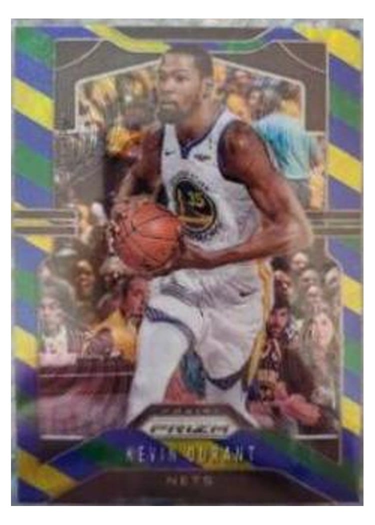 2019 Panini Prizm Kevin Durant #210 card