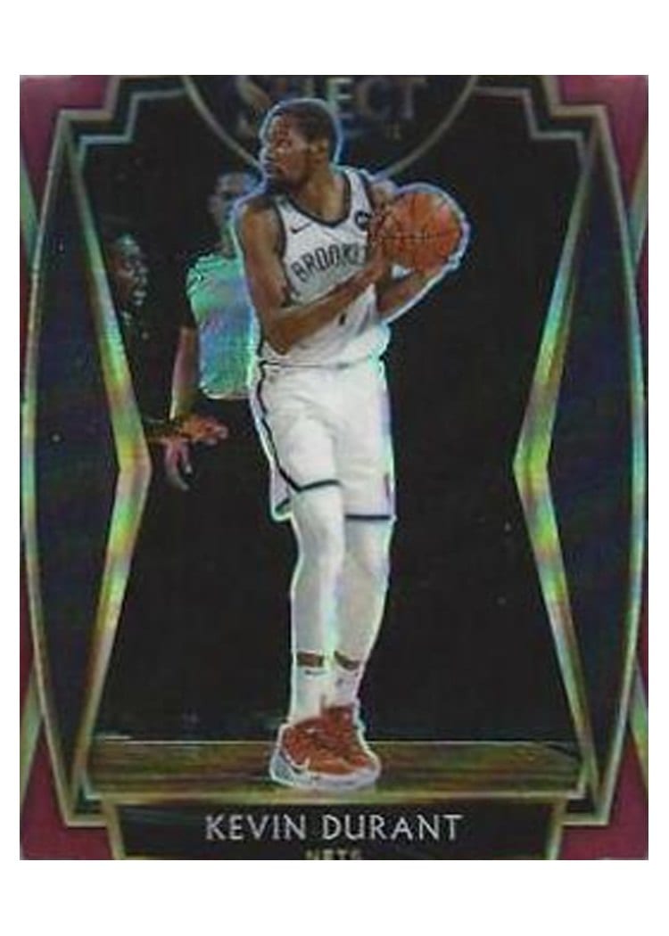 2020-21 Panini Select Base Set Kevin Durant Maroon Prizm Die Cut #101 card
