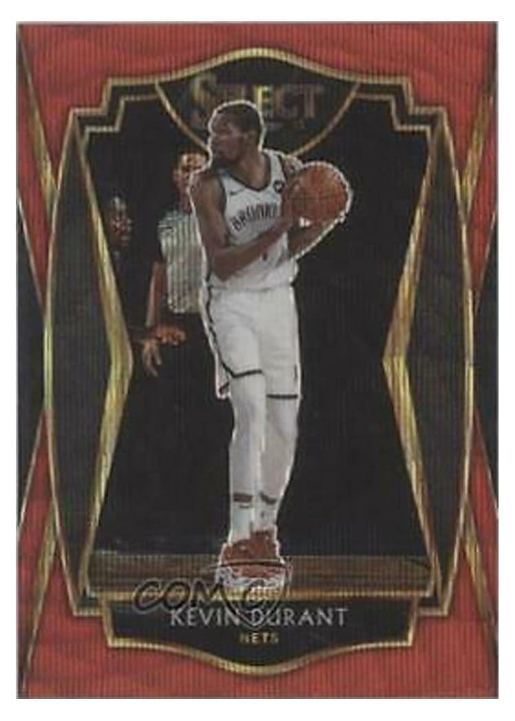 2020-21 Panini Select Base Set Kevin Durant Red Wave #101 card