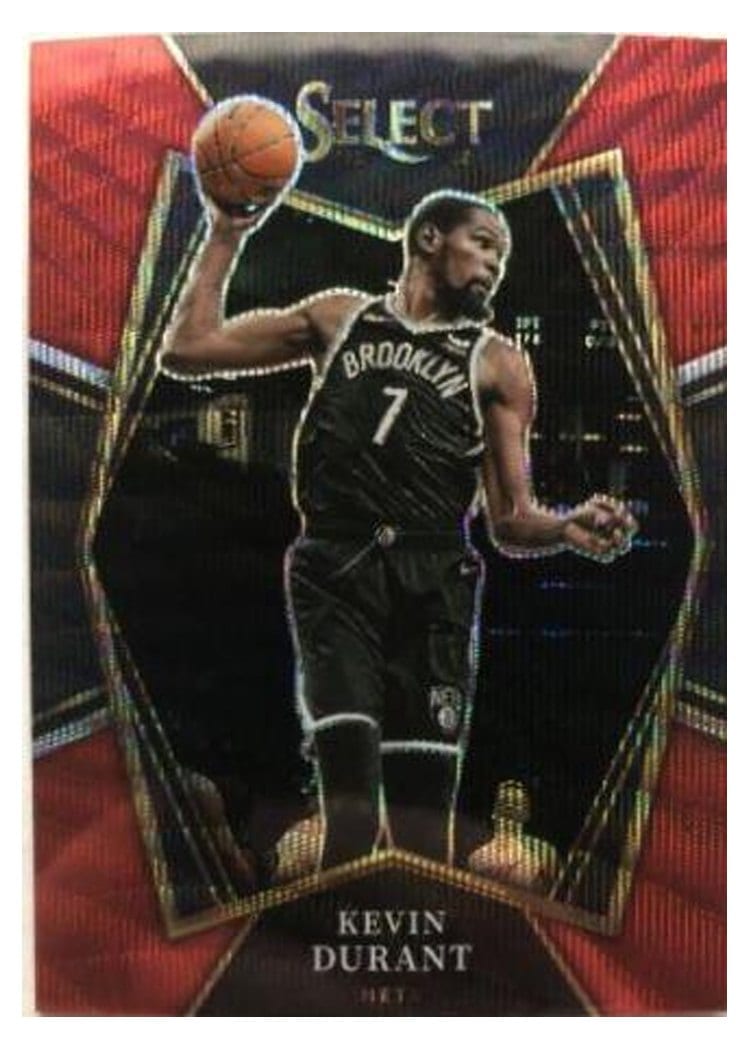 2021-22 Panini Select Base Set Kevin Durant Red Wave Prizm #135 card
