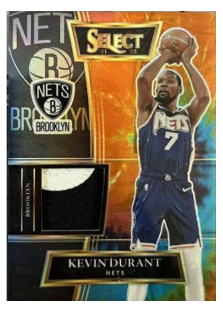2021-22 Panini Select Base Set Kevin Durant Tie Dye Prizm #247 card