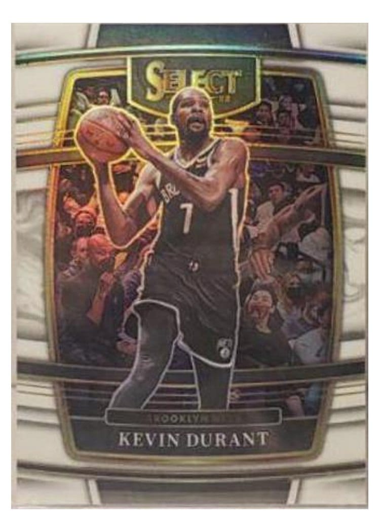 2021-22 Panini Select Base Set Kevin Durant White Prizm #50 card