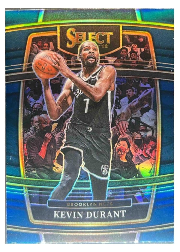 2021-22 Panini Select Base Set Kevin Durant Blue Retail #50 card