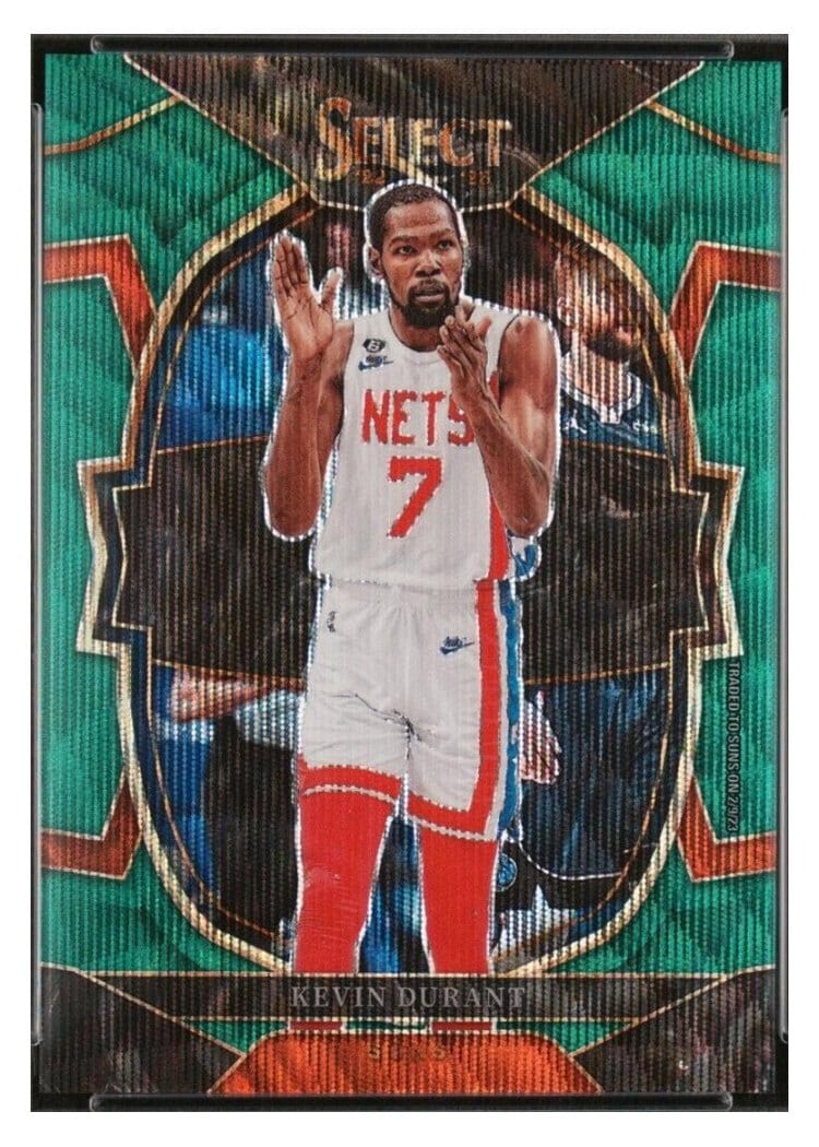 2022-23 Panini Select Base Set Kevin Durant Green Wave Prizm #37 card