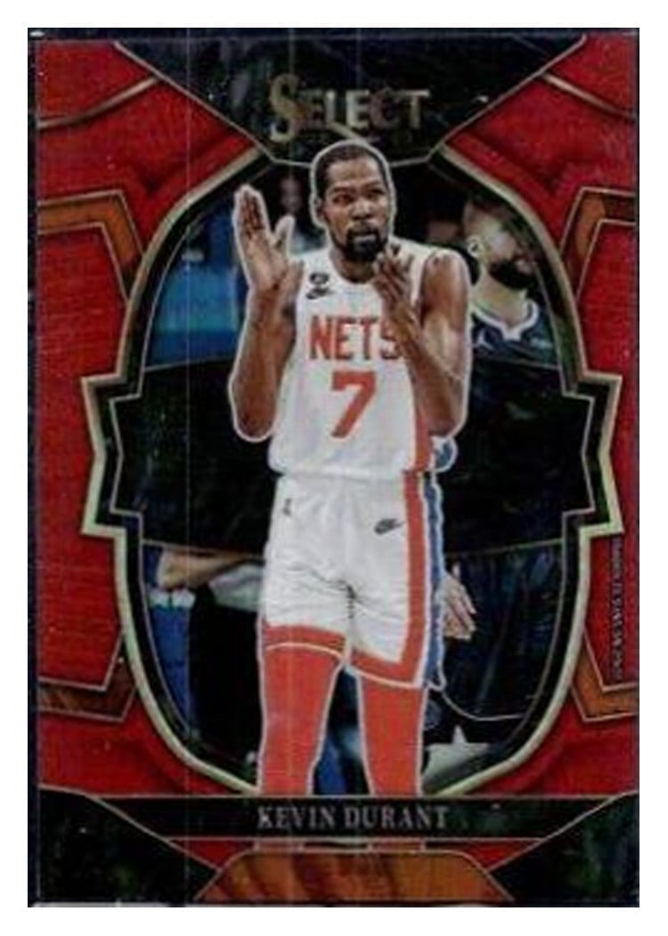2022-23 Panini Select Base Set Kevin Durant Red Prizm #37 card