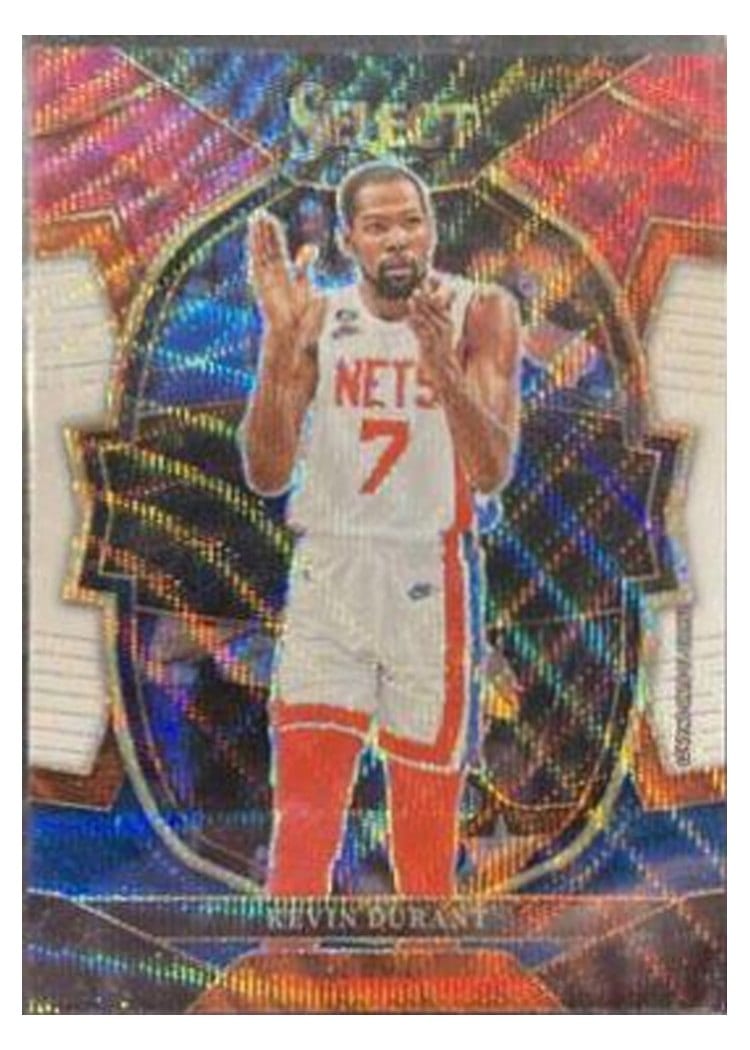 2022-23 Panini Select Base Set Kevin Durant Tri Color Prizm #37 card