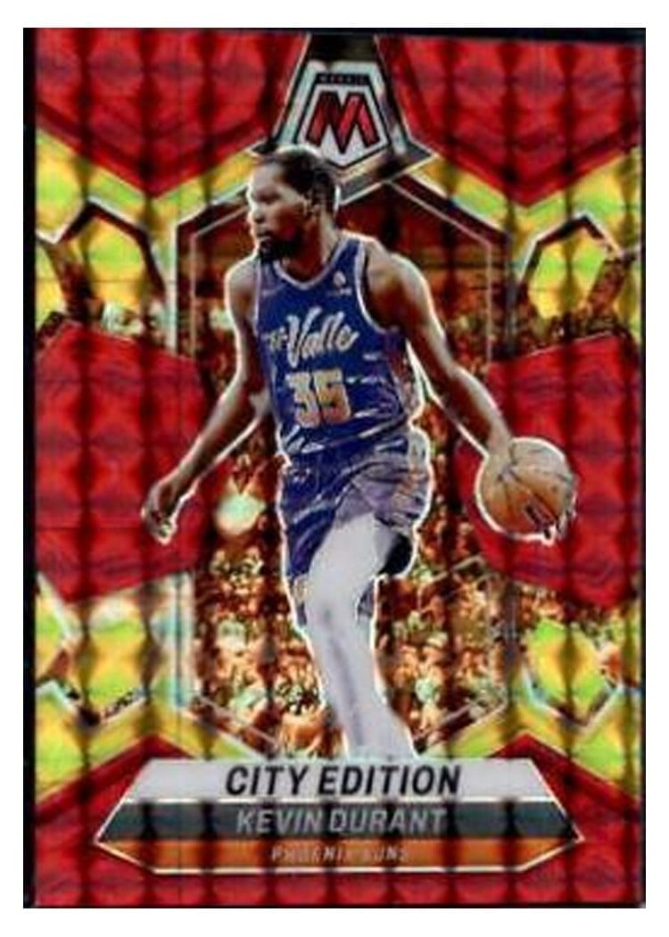 2023-24 Panini Mosaic Base Set Kevin Durant Red Yellow Fusion Choice #286 card