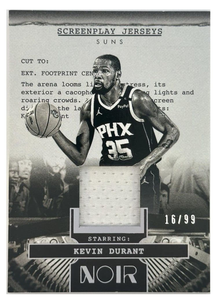 2024-25 Panini Noir Screenplay Jerseys Set Kevin Durant #3 card