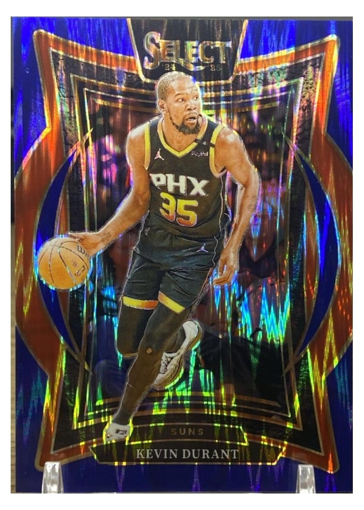 2024-25 Panini Select Base Set Kevin Durant Blue Flash Prizm #51 card
