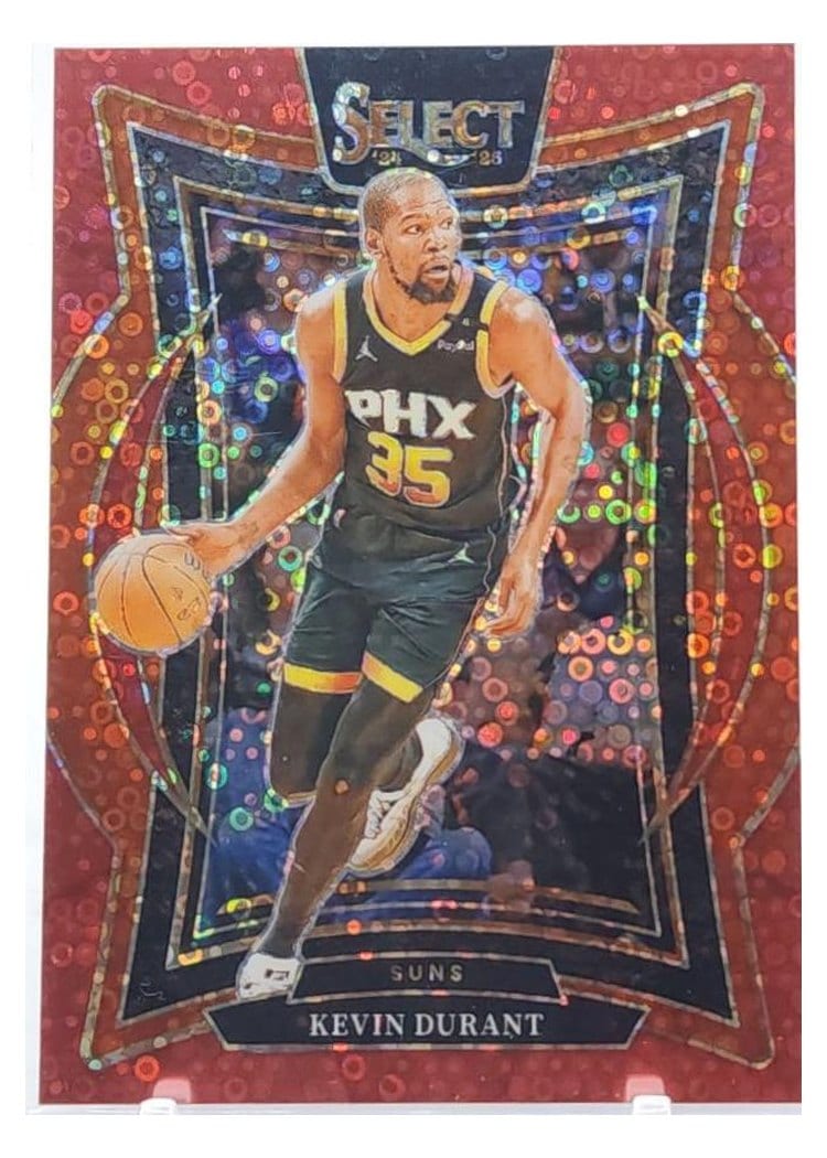 2024-25 Panini Select Base Set Kevin Durant Red Disco Prizm #51 card