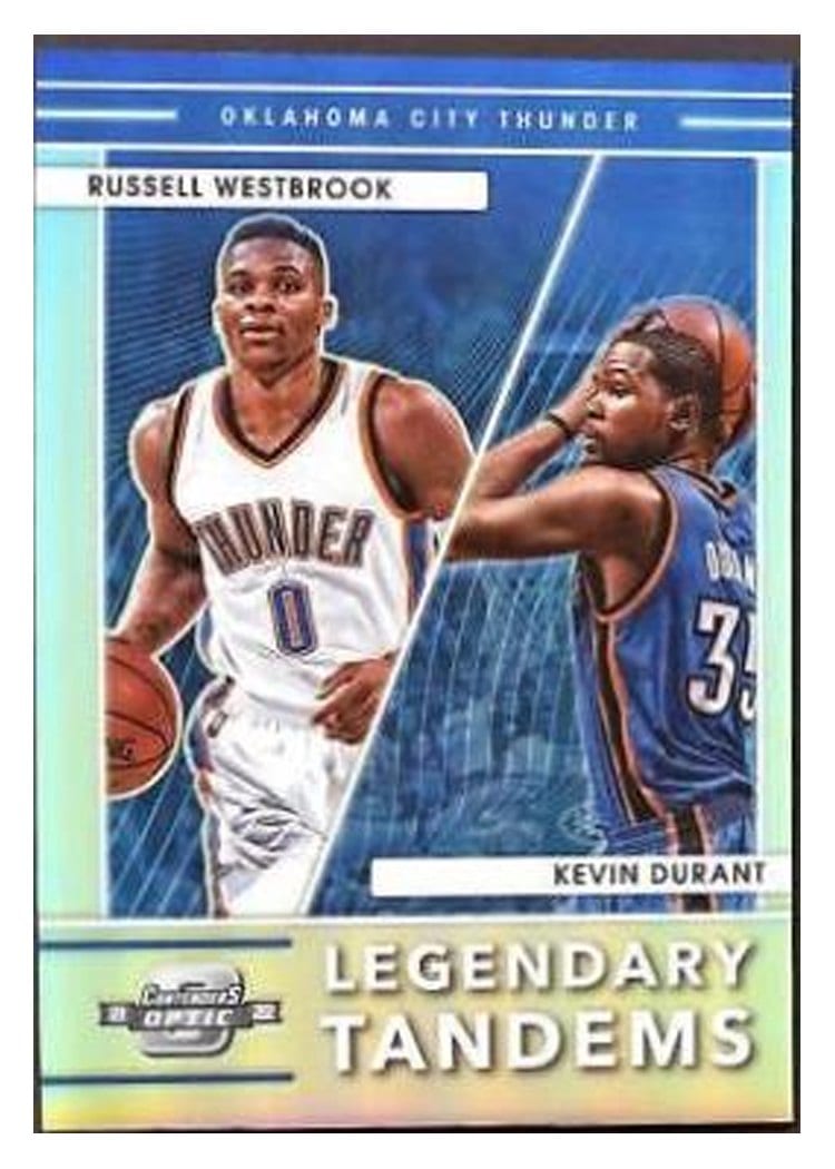 2021-22 Panini Contenders Optic Legendary Tandems Kevin Durant / Russell Westbrook #18 card