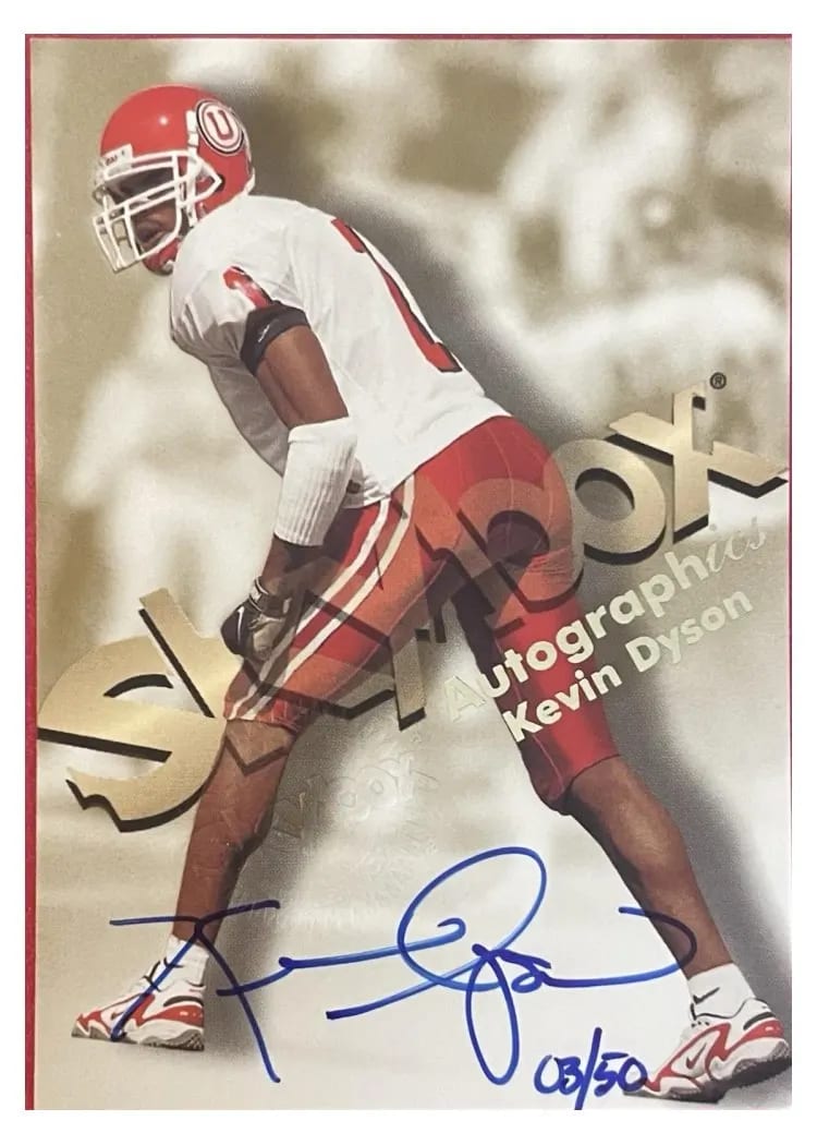 1998 Skybox Premium Autographics Kevin Dyson card