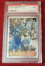 1996 Topps Chrome Kevin Garnett Refractor #131 card