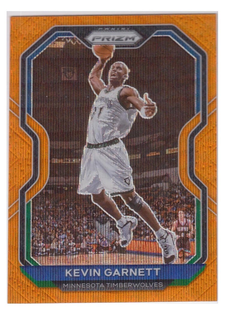 2020-21 Panini Prizm Base Set Kevin Garnett Orange Wave Prizm #187 card