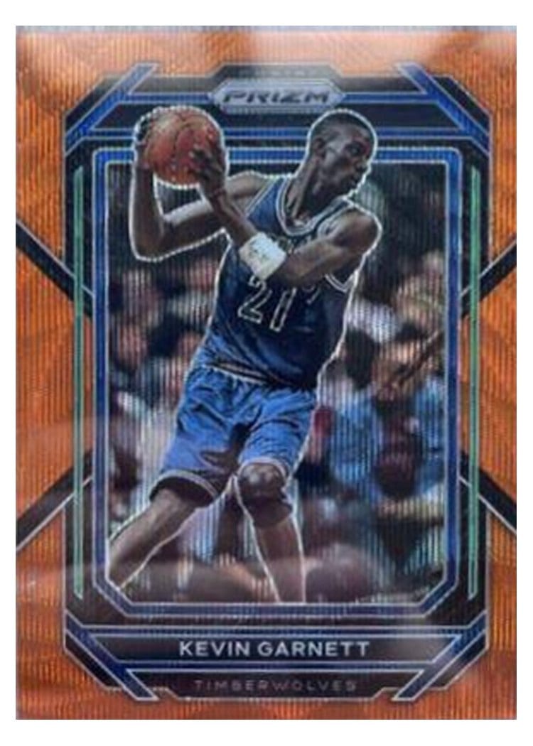 2022-23 Panini Prizm Base Set Kevin Garnett Orange Wave Prizm #282 card