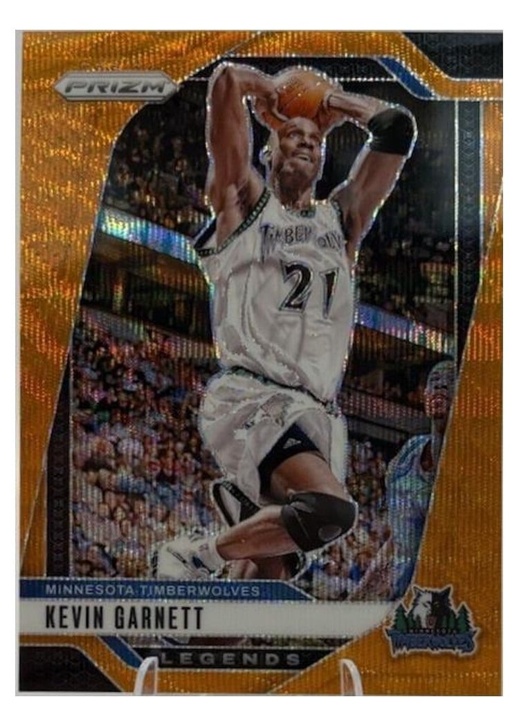 2024-25 Panini Prizm Base Set Kevin Garnett Wave Orange #283 card