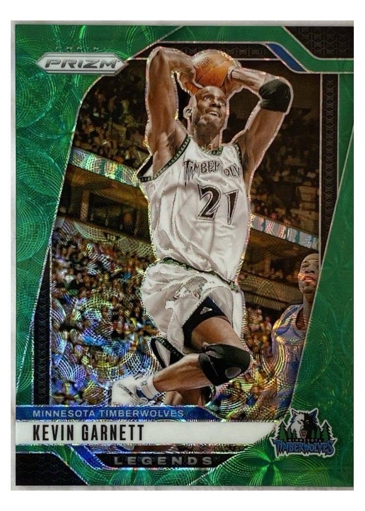 2024-25 Panini Prizm Base Set Kevin Garnett Choice Green #283 card