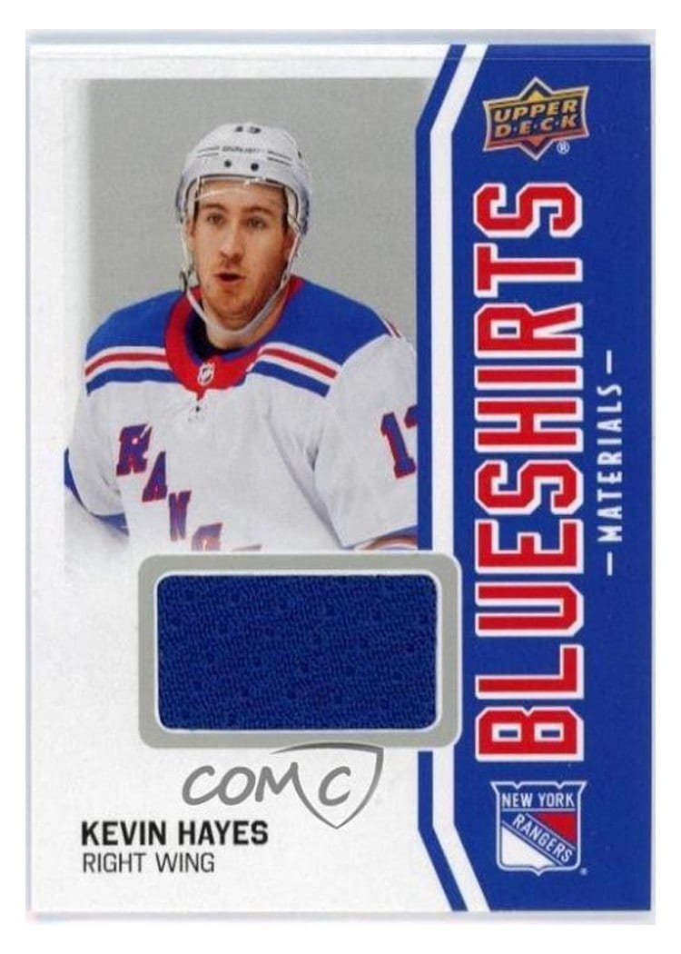 2025-26 Upper Deck New York Rangers Centennial Blueshirts Materials Kevin Hayes #BSM-KH card
