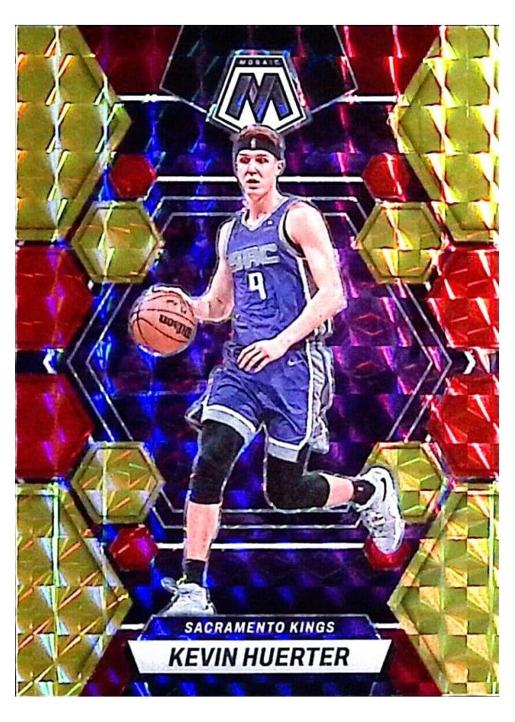 2022-23 Panini Mosaic Base Set Kevin Huerter Choice Fusion Red & Yellow #54 card