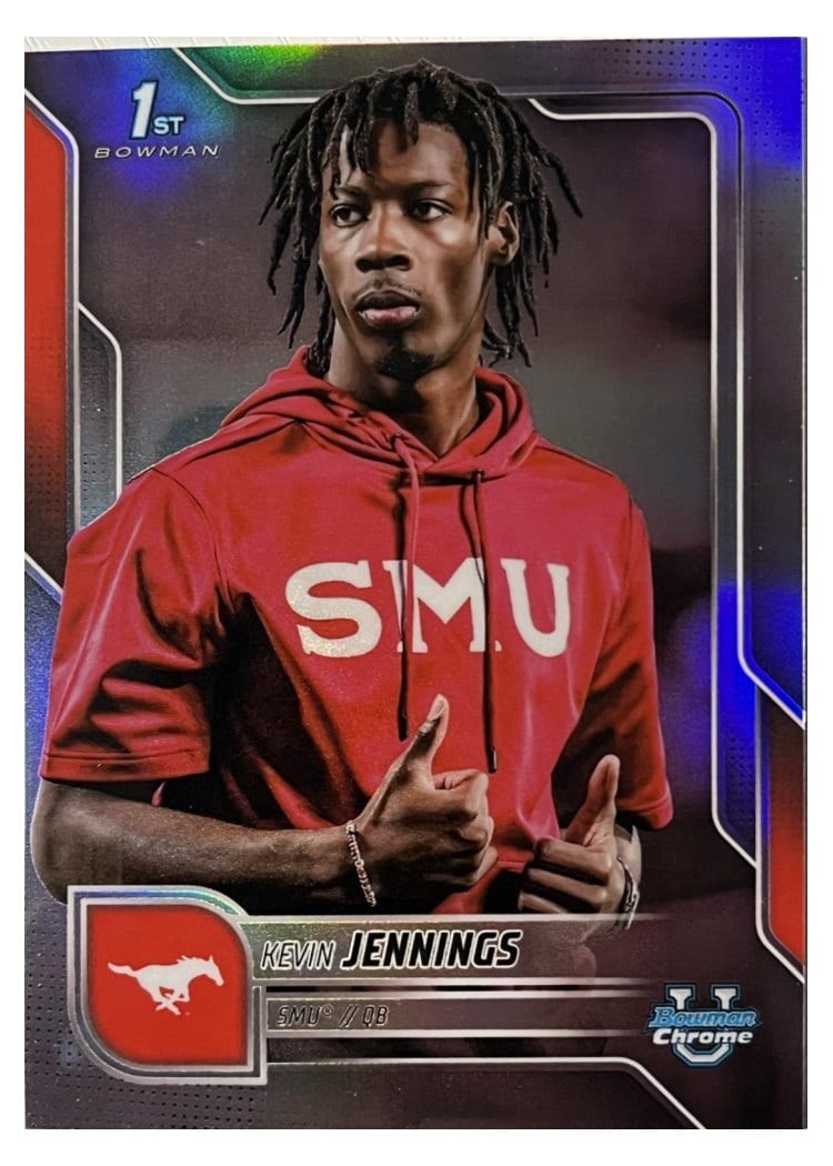 2025 Bowman University Chrome Base Image Variation Refractor Kevin Jennings #SP-13 card