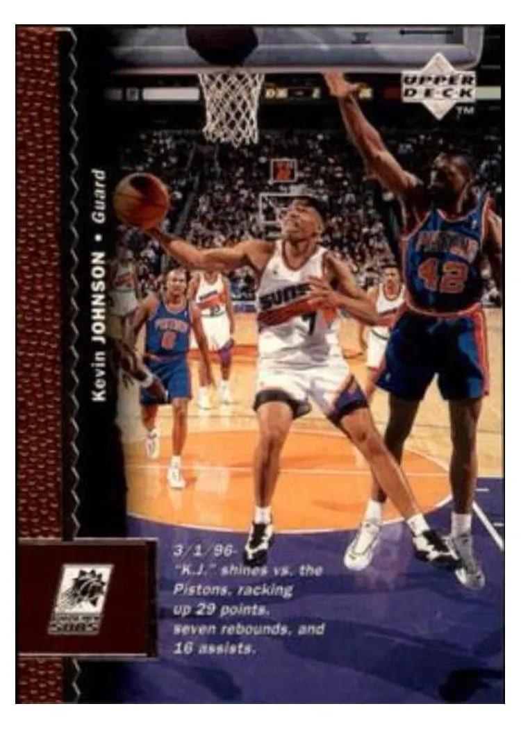1996 Upper Deck Kevin Johnson #95 card