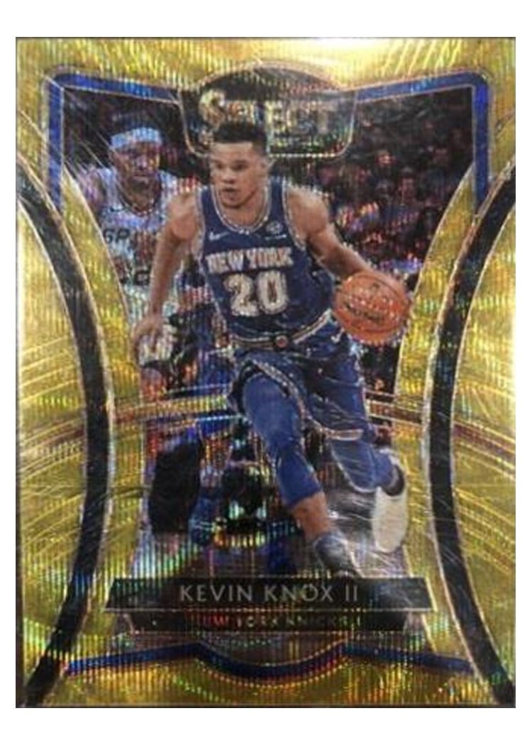 2019-20 Panini Select Base Set Kevin Knox II Gold Disco Prizm #103 card