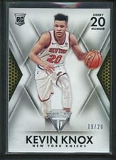 2018 Panini Chronicles Kevin Knox Jersey Number #454 card