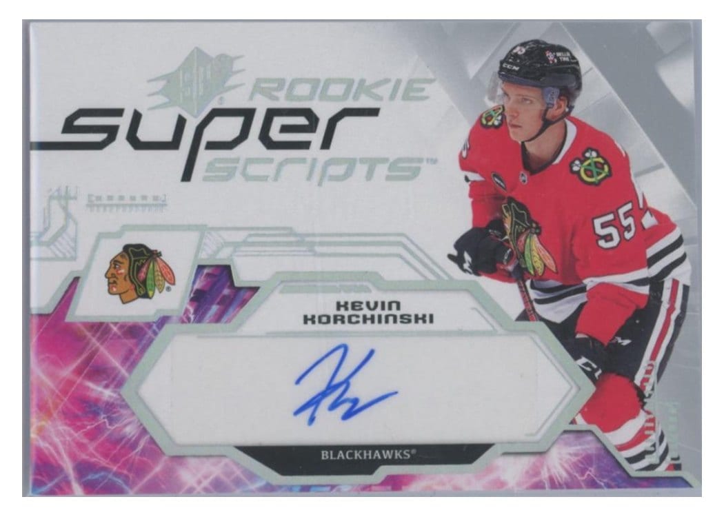 2023-24 SPx Rookie Superscripts Kevin Korchinski #SSR-KK card