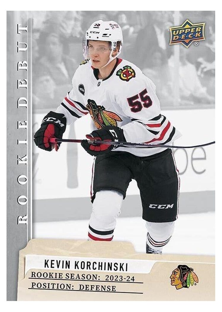 2023-24 Upper Deck Rookie Debut Base Set Kevin Korchinski #10 card