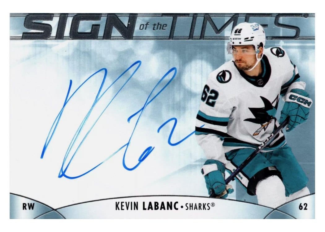 2023-24 SP Authentic Sign of the Times Auto Kevin Labanc #SOTT-KL card